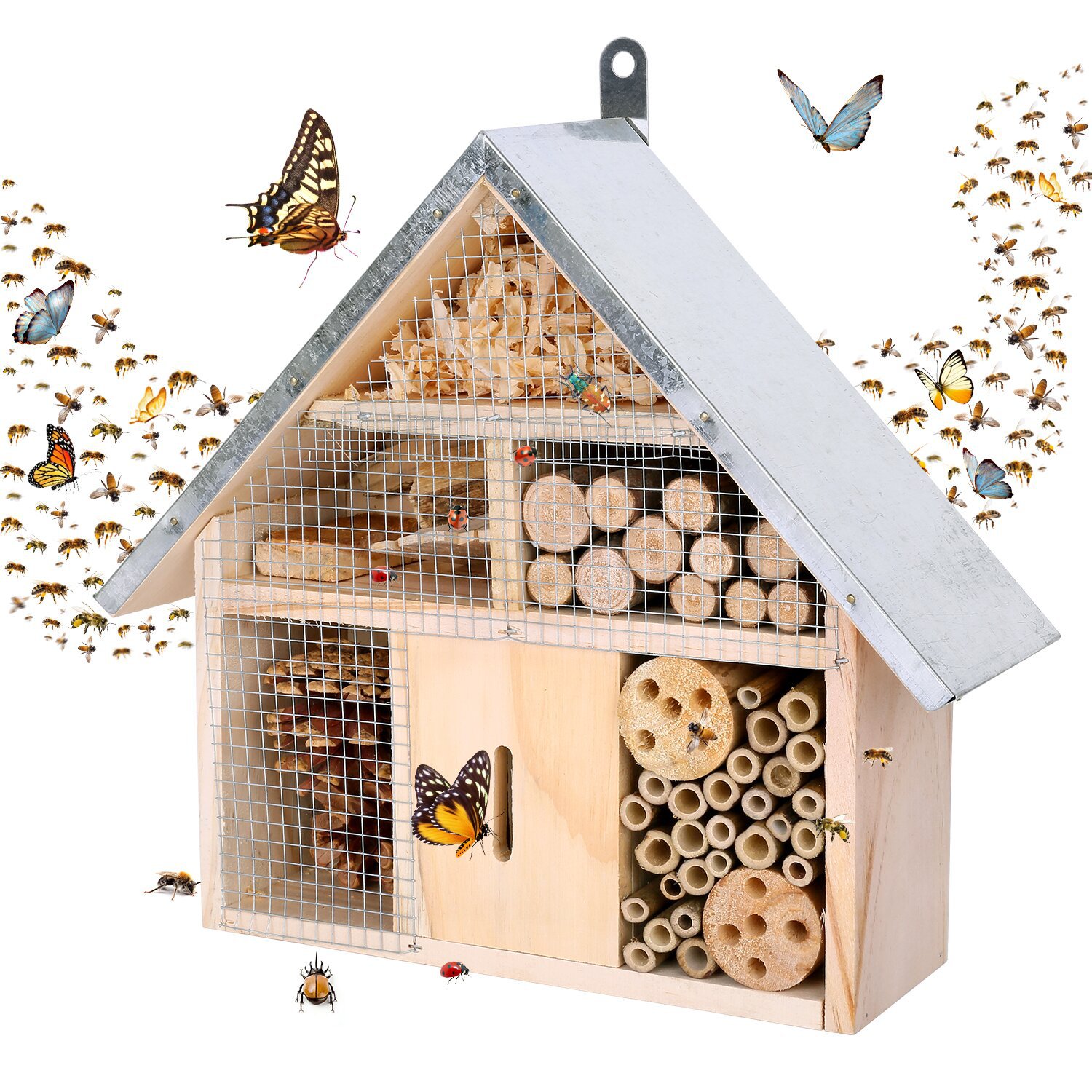 Insect Hotel Wood - Drewniany domek dla owadów do ogrodu,