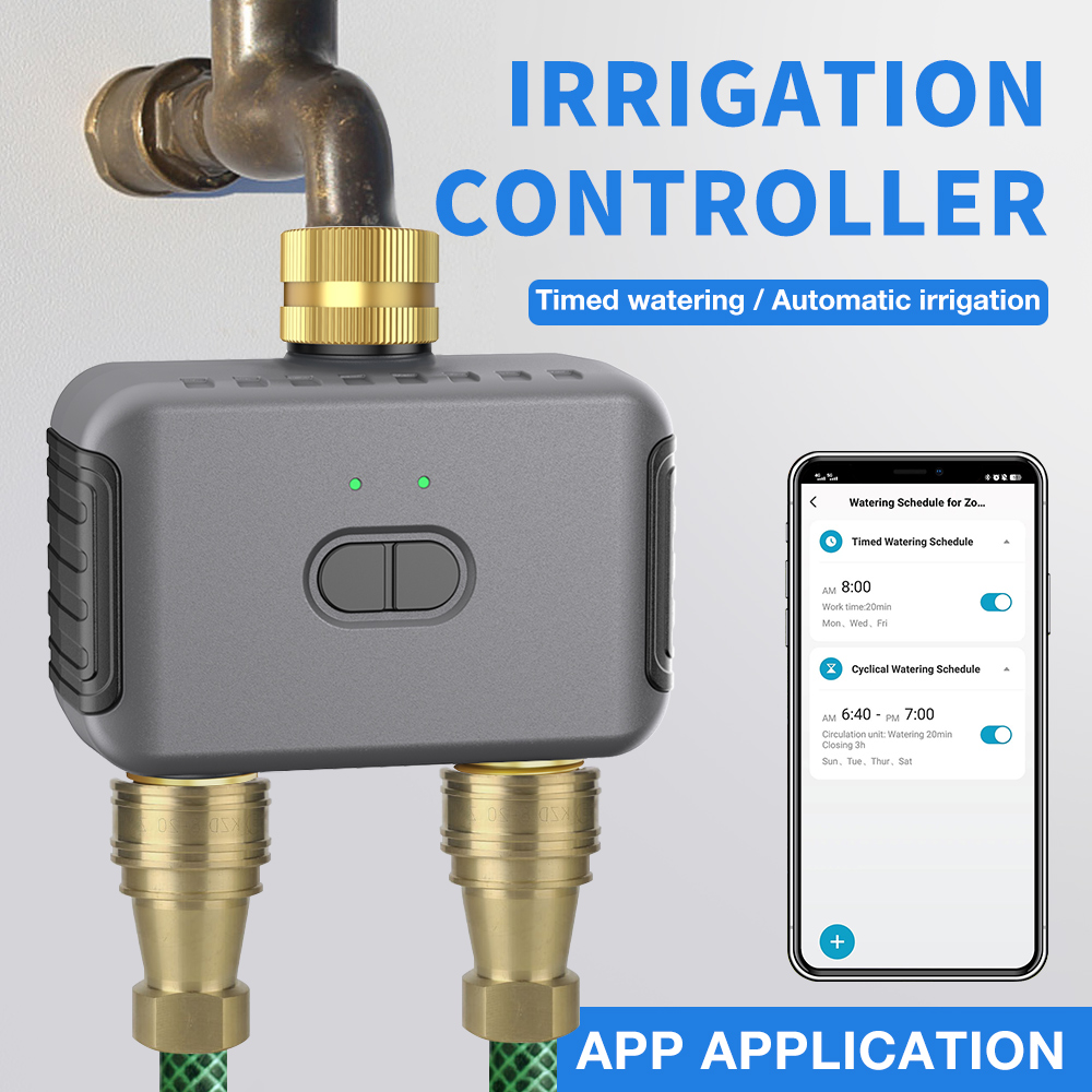 Smart Garden Watering - Programator podlewania Tuya 2 strefy, automatyczny