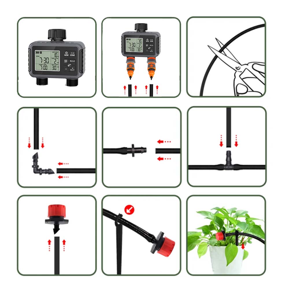 Dwuzonowy, niezależny wyświetl – Smart Garden Irrigation System recenzja i cena